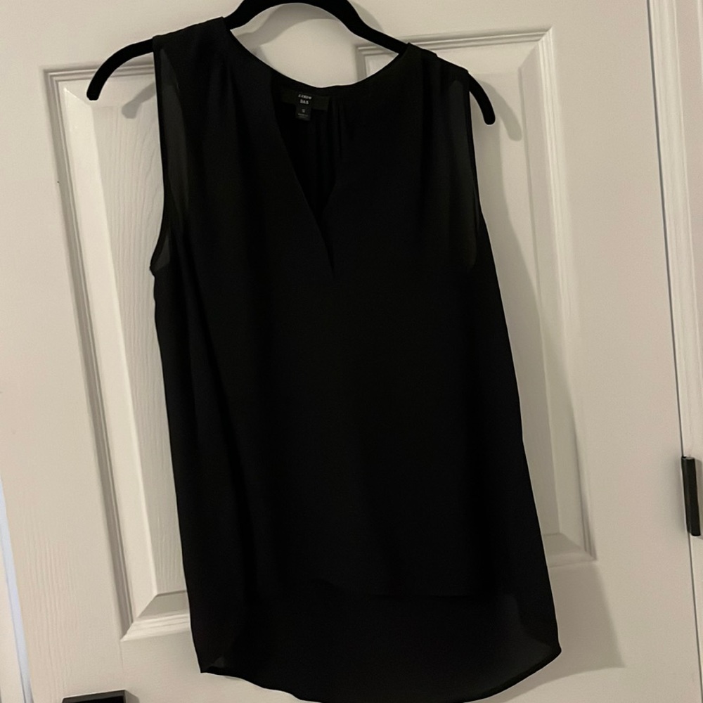 J. Crew 365 black sleeveless top. Size S